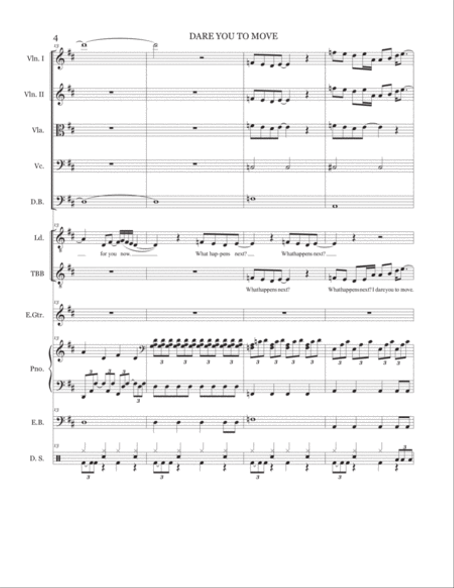 Dare You To Move Small Ensemble scores gallery preview page 5