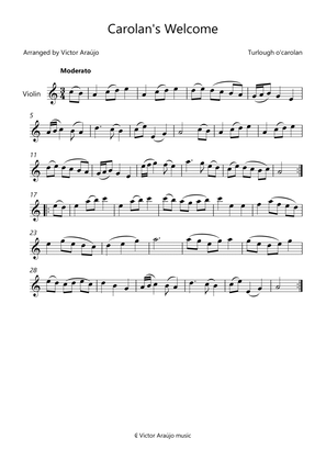 Carolan's Welcome - Violin Lead Sheet