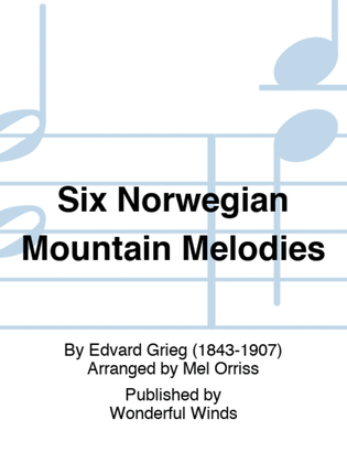 Book cover for Six Norwegian Mountain Melodies