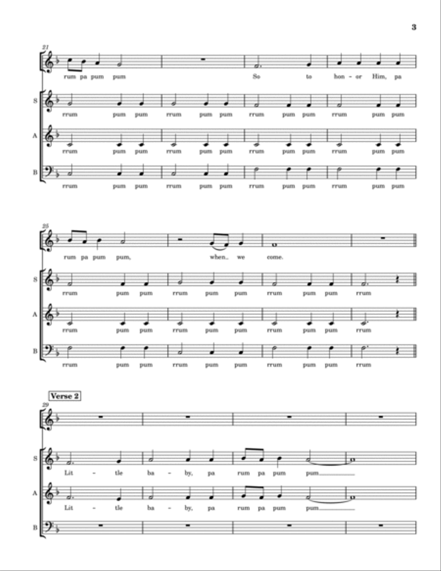 Little Drummer Boy Little Drummer Boy 3-Part scores gallery preview page 3