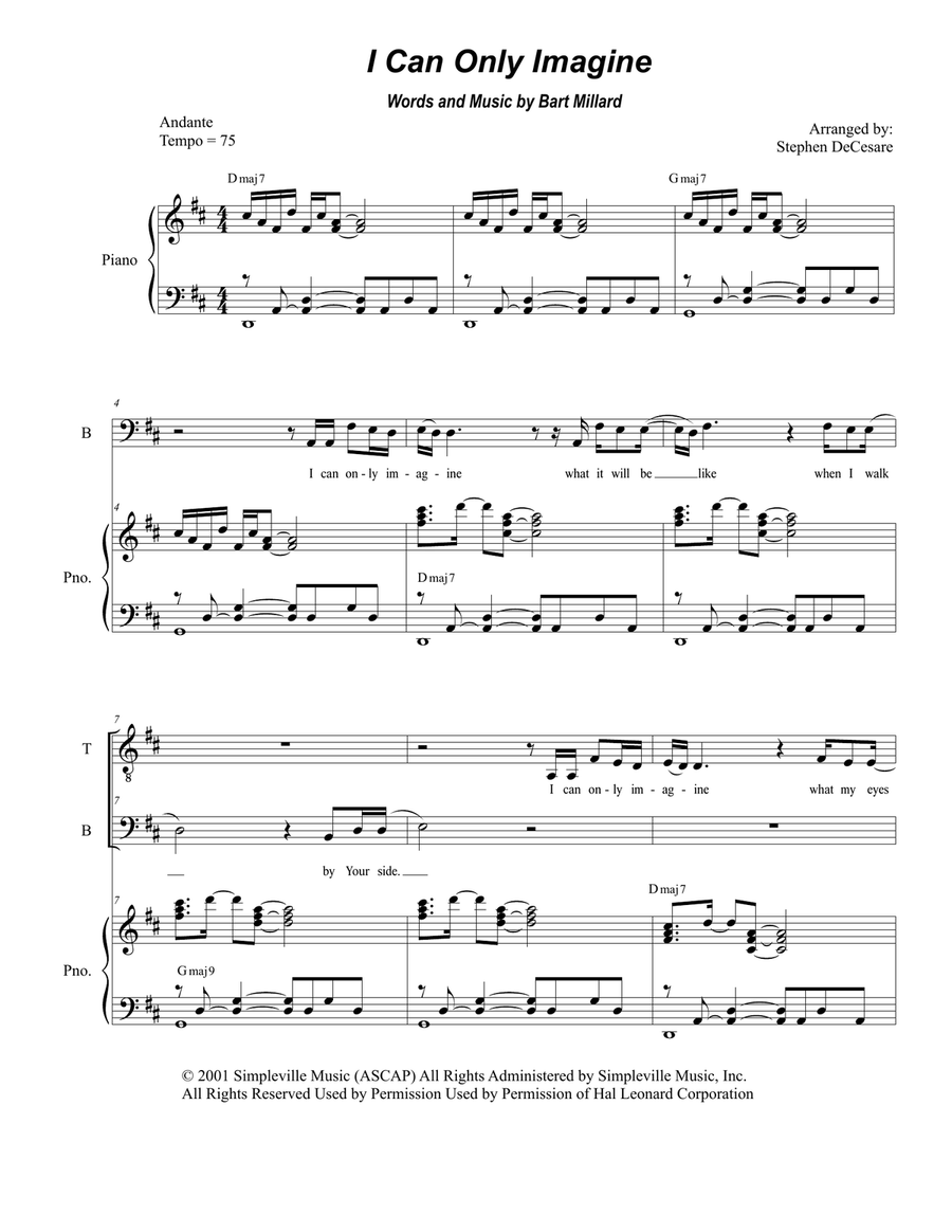 I Can Only Imagine TB scores gallery preview page 1