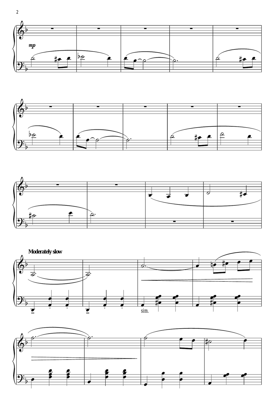 The Godfather Waltz The Godfather Waltz Piano Solo scores gallery preview page 2