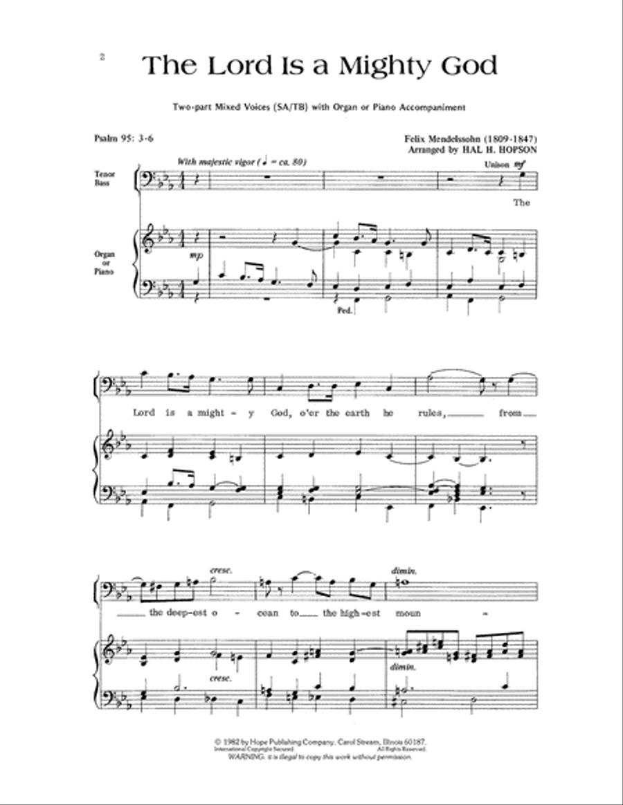 The Lord Is a Mighty God 2-Part scores gallery preview page 2