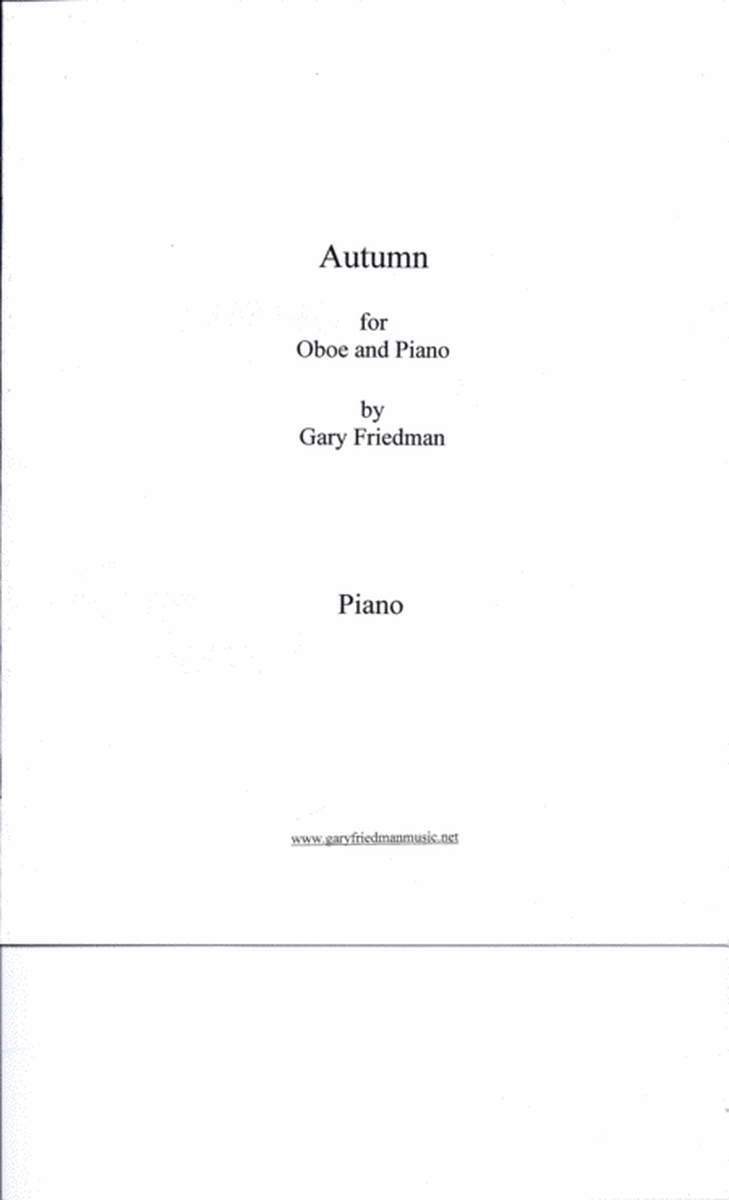 Autumn, for oboe and piano image number null
