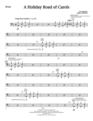 A Holiday Road Of Carols (arr. Greg Gilpin) - Drums