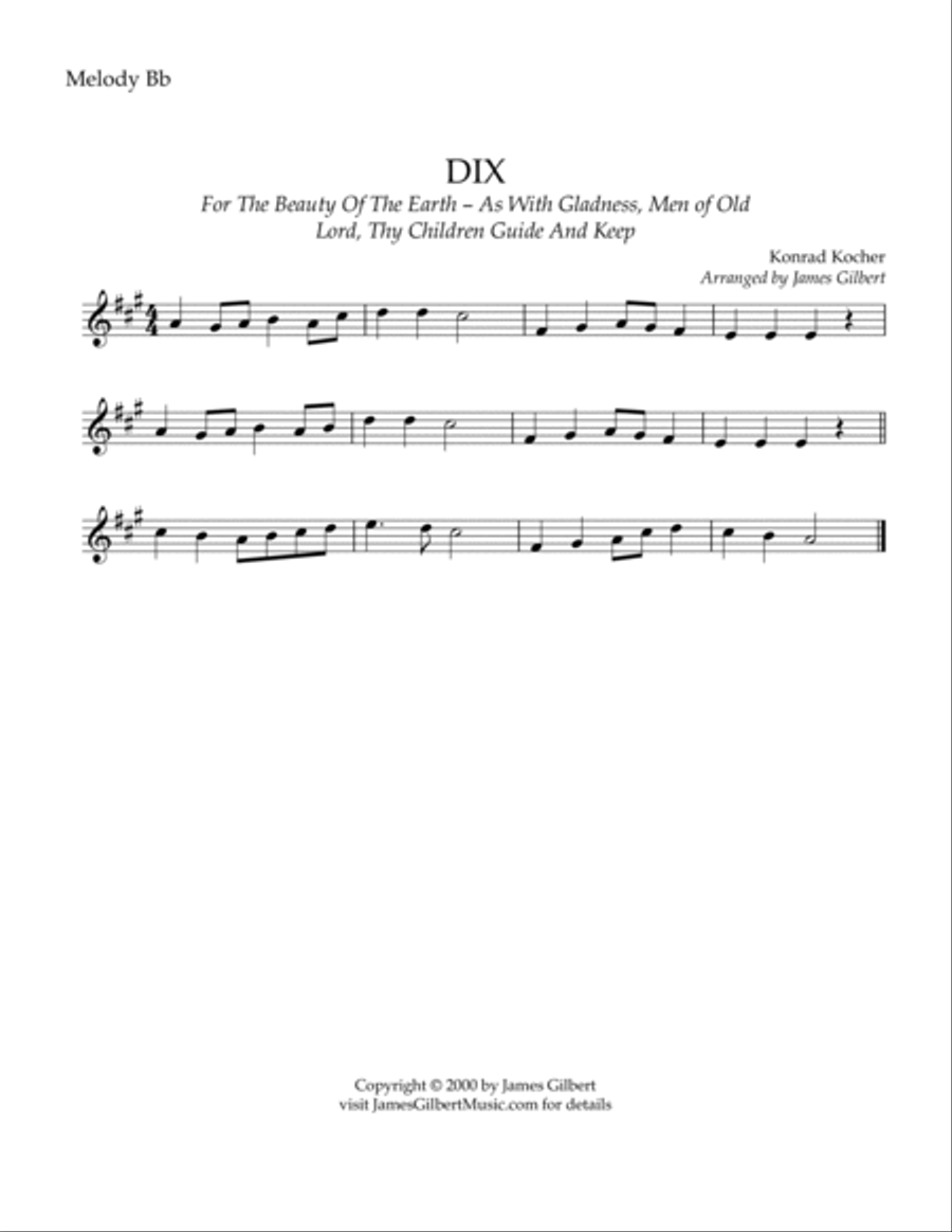 DIX (For The Beauty Of The Earth) Small Ensemble scores gallery preview page 6