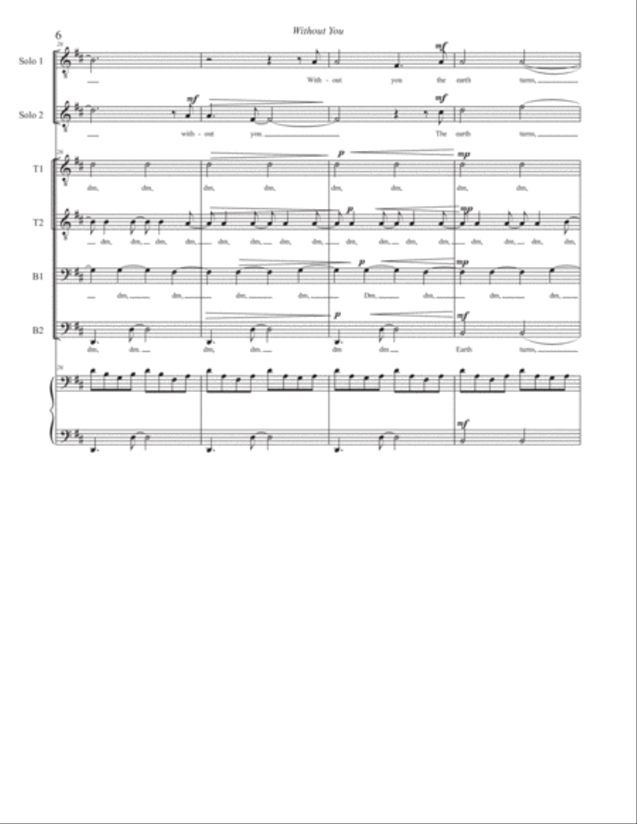 Without You TTBB scores gallery preview page 6