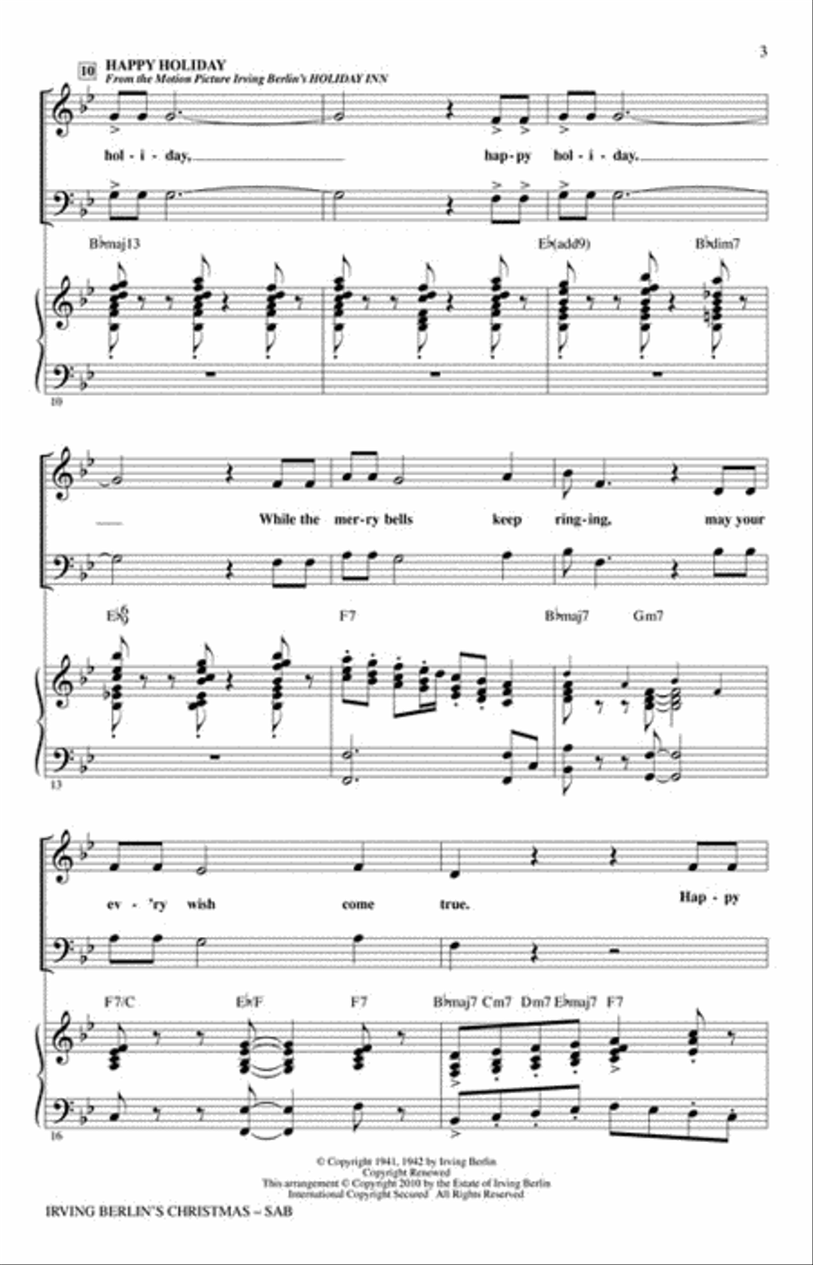 Irving Berlin's Christmas 3-Part scores gallery preview page 2