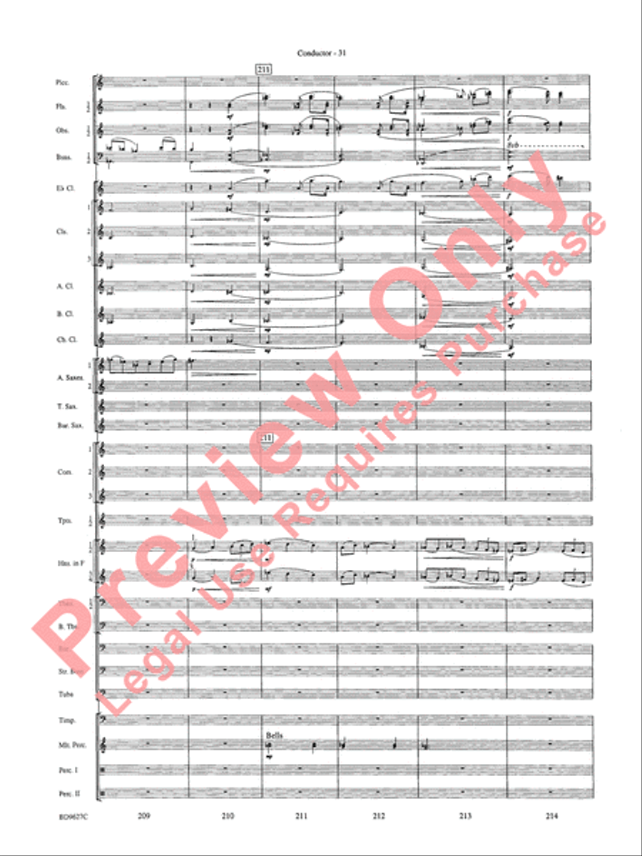 Variations on a Theme of Robert Schumann Concert Band scores gallery preview page 34