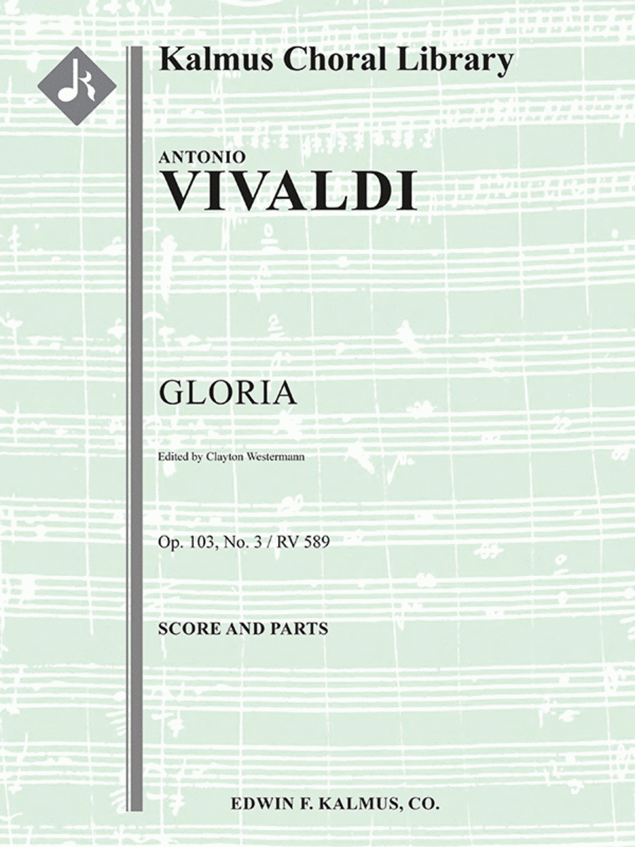 Book cover for Gloria in D, Op. 103 No. 3/ RV 589