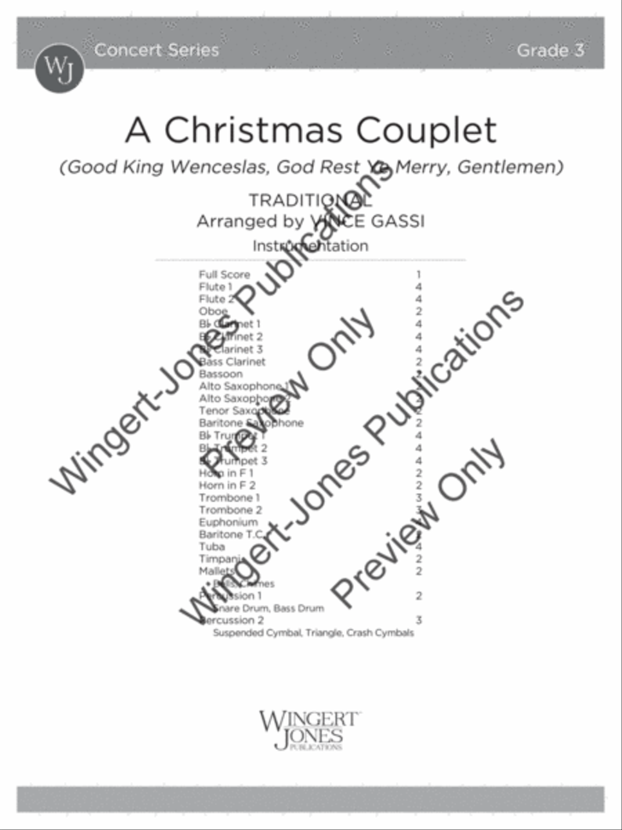 A Christmas Couplet A Christmas Couplet Concert Band scores gallery preview page 2