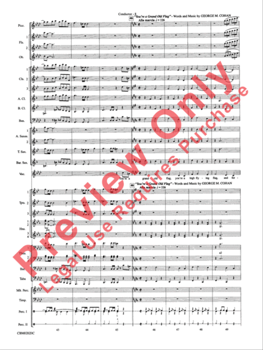 The Ultimate Patriotic Sing-Along Concert Band scores gallery preview page 11