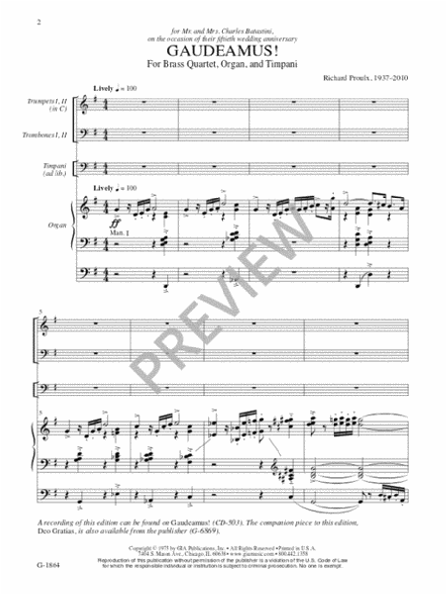 Gaudeamus! Trombone scores gallery preview page 3
