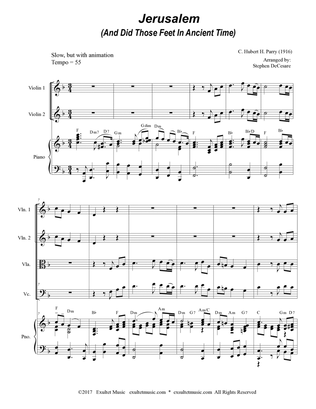Jerusalem (String Quartet and Piano)