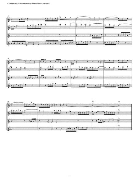 Prelude 18 from Well-Tempered Clavier, Book 1 (Flute Quartet) image number null