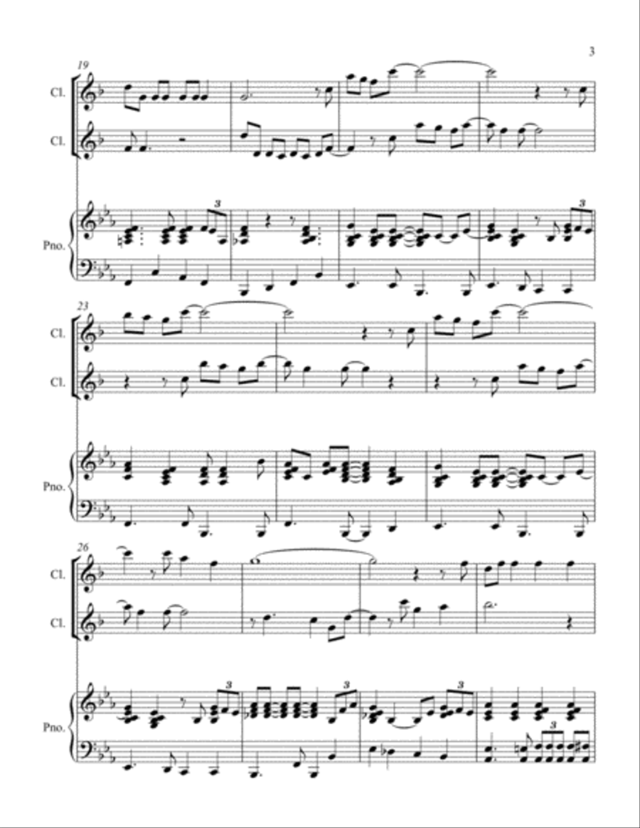 Baby, It's Cold Outside Woodwind Duet scores gallery preview page 3