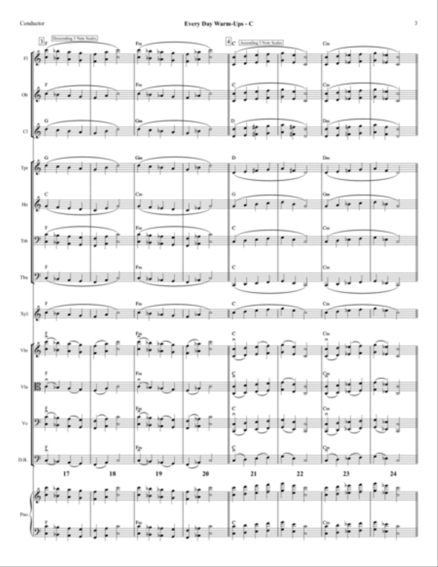 C - Every Day Warm-Ups for Full Orchestra Concert Band scores gallery preview page 3