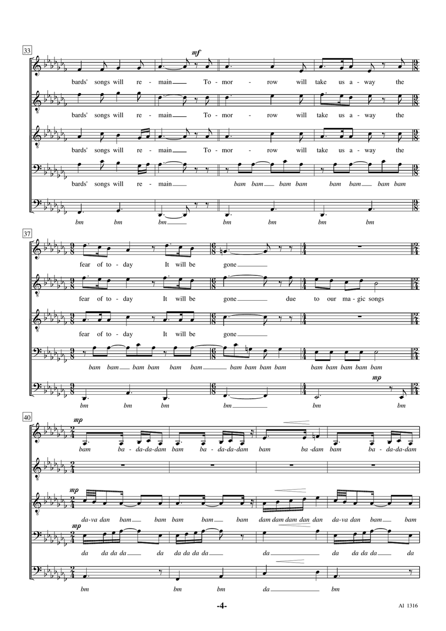 The Bard's Song The Bard's Song Choir scores gallery preview page 4