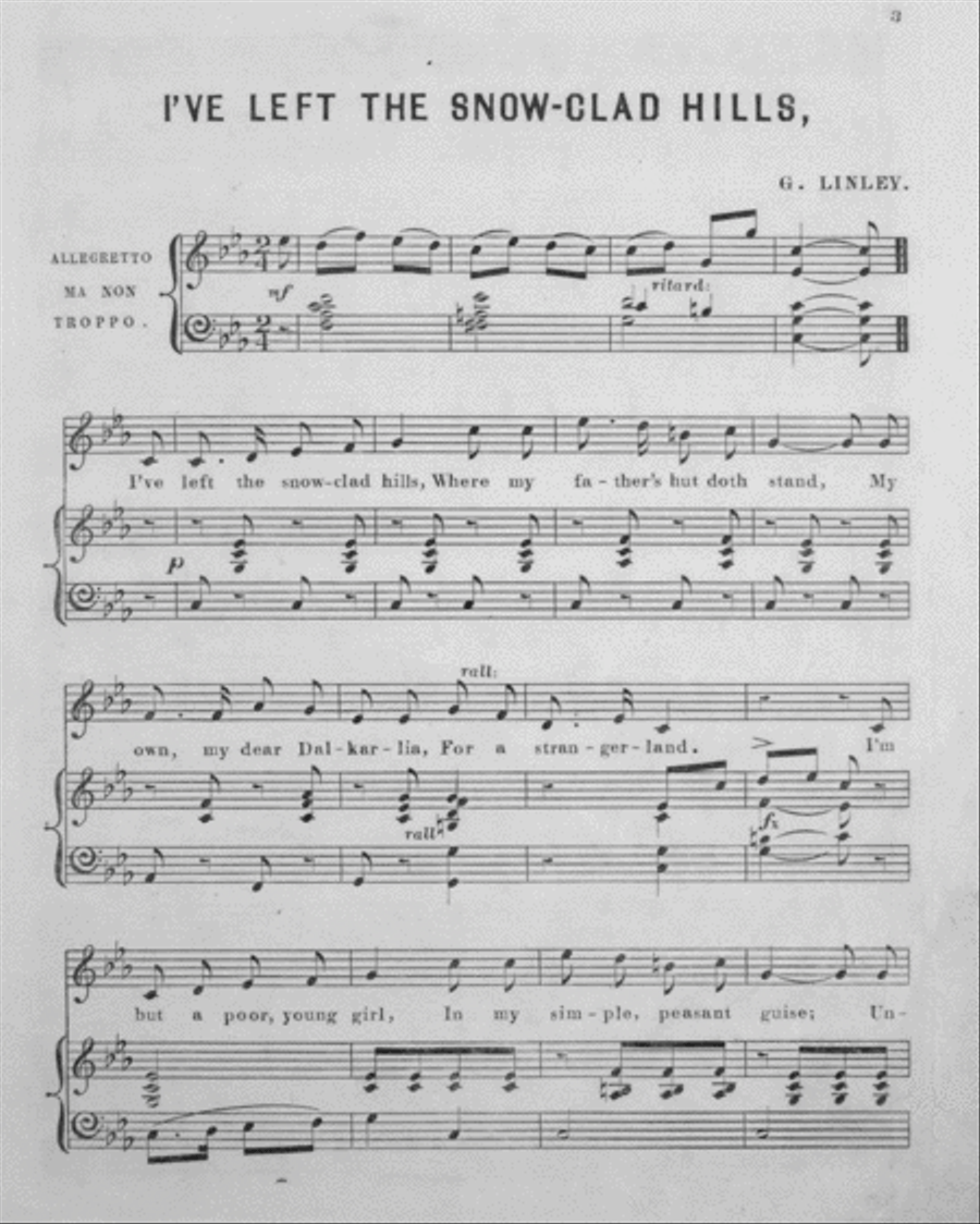 I've Left the Snow-Clad Hills Voice scores gallery preview page 2