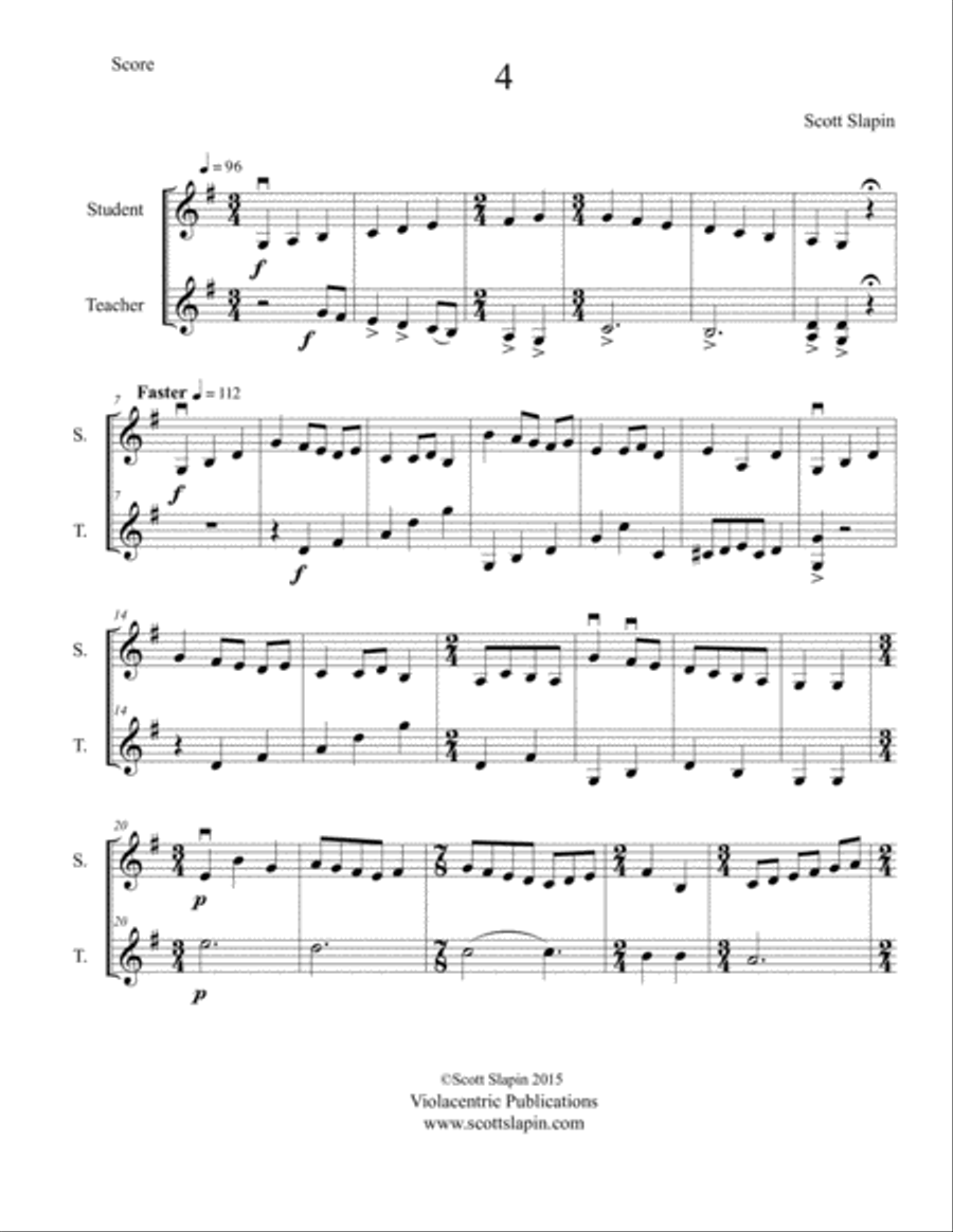 12 Divertimenti for Violin String Duet scores gallery preview page 6