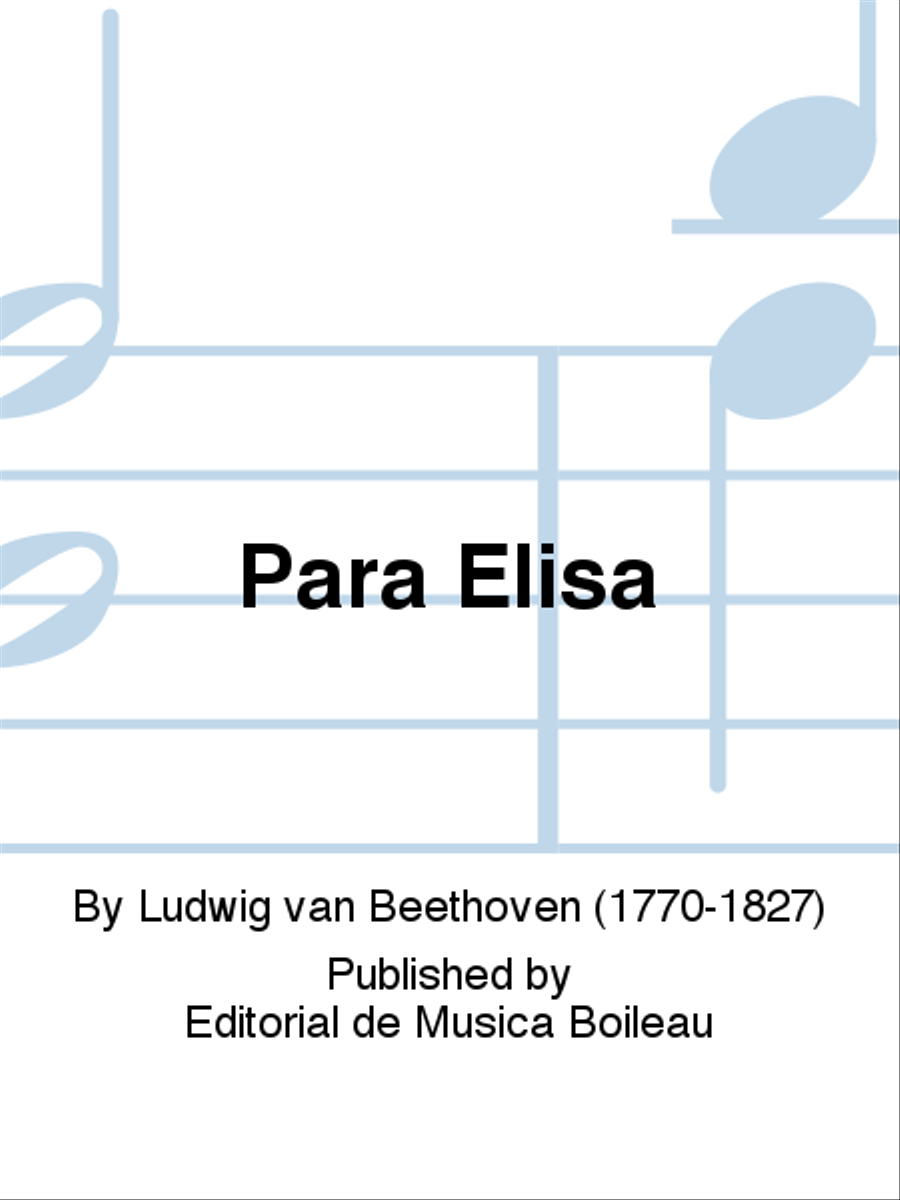 Para Elisa Piano Solo scores gallery preview page 1
