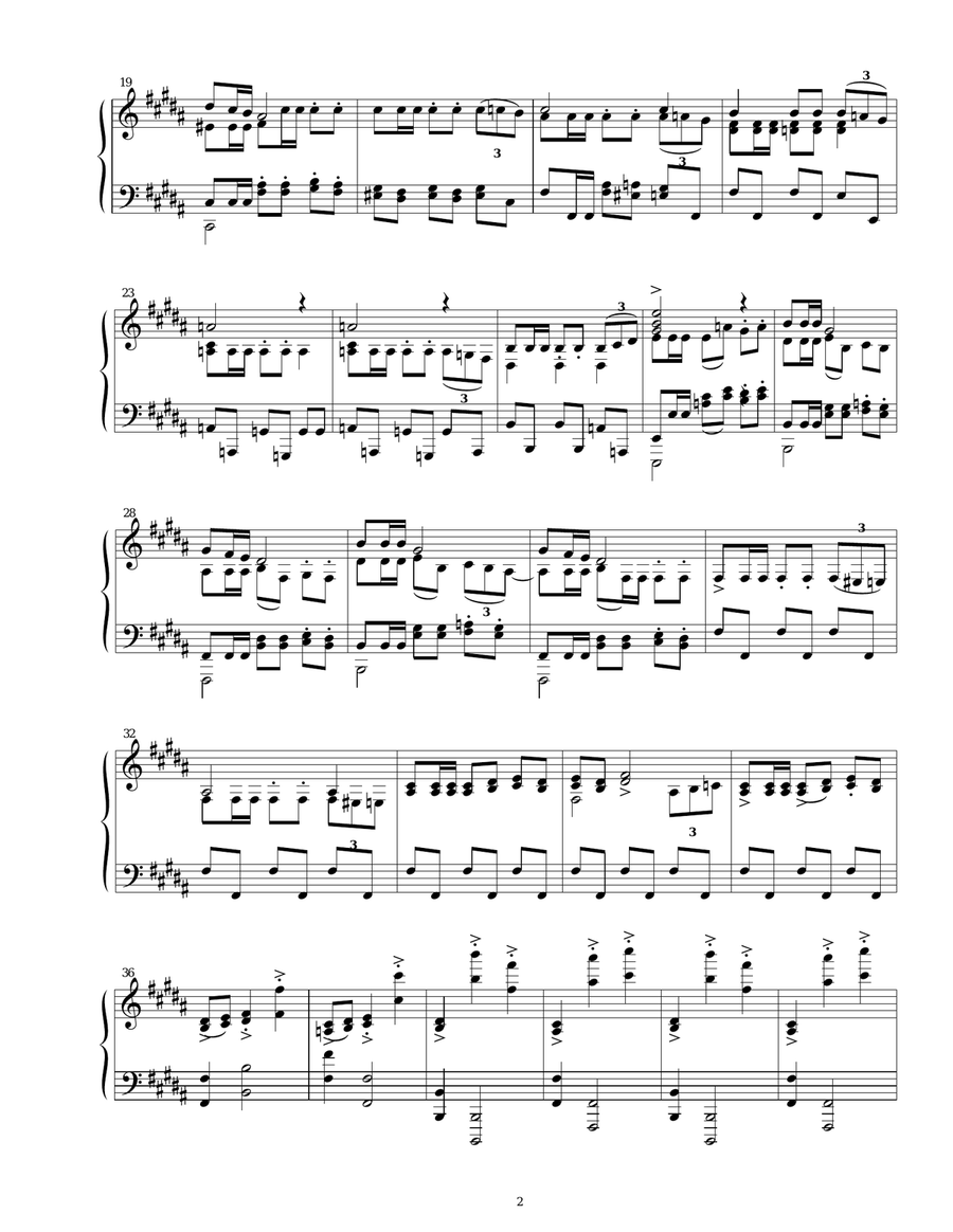 Patriot's Polonaise Piano Solo scores gallery preview page 2