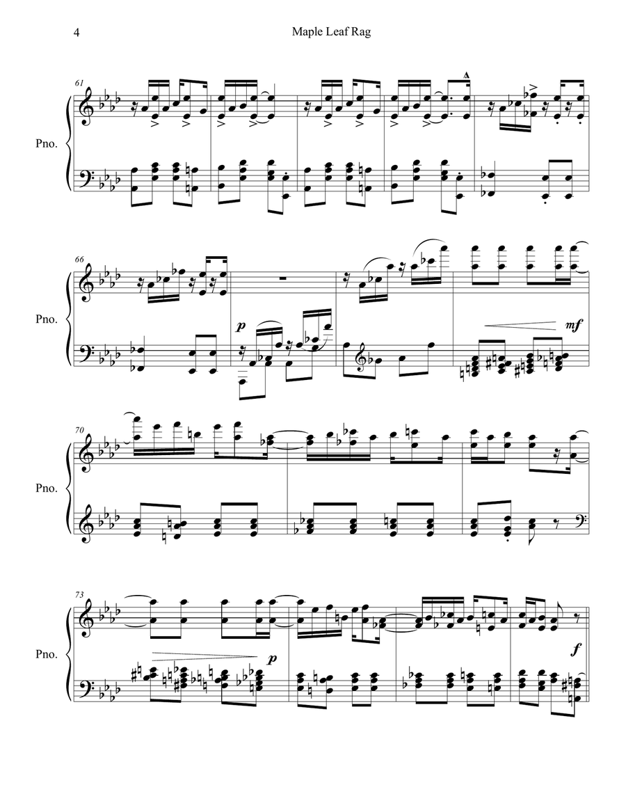 Maple Leaf Rag Variation II (more advanced than my other version) Piano Method scores gallery preview page 4