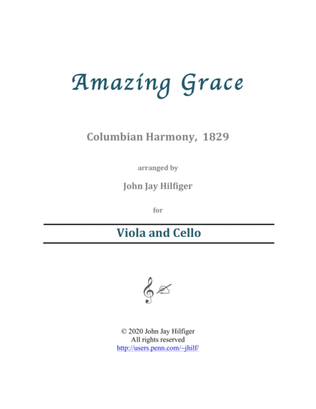 Amazing Grace for Viola and Cello