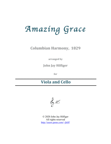 Amazing Grace for Viola and Cello image number null