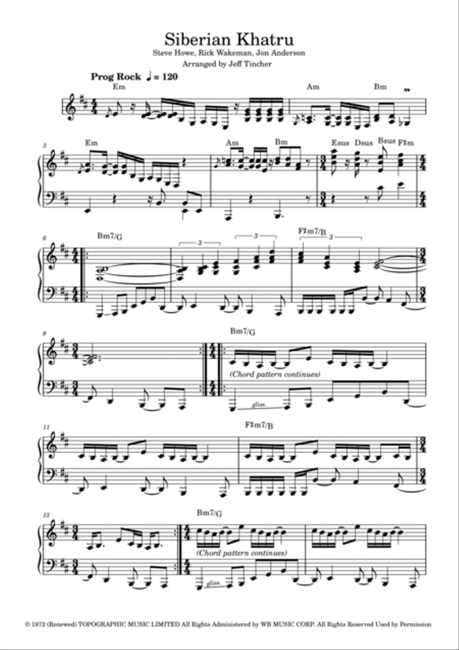 Siberian Khatru Piano, Vocal, Guitar scores gallery preview page 2