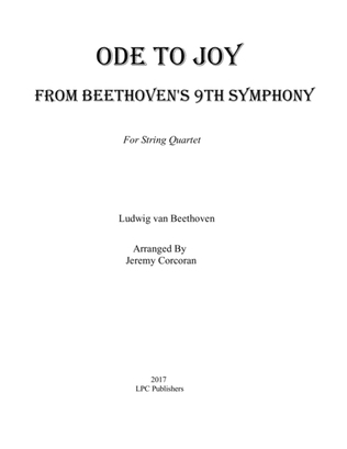 Book cover for Ode to Joy for String Quartet