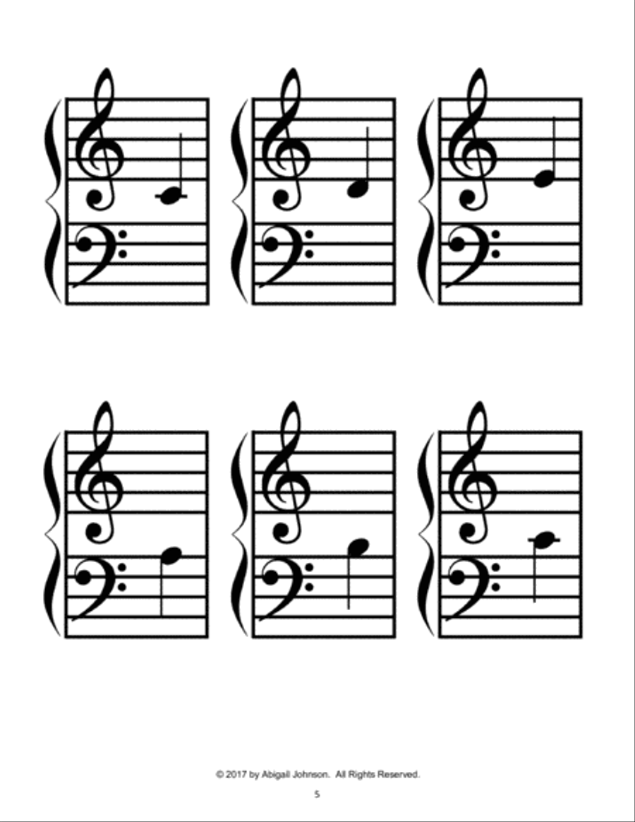 NoteNamers: Memorable Music Flashcards (printable) Piano Method scores gallery preview page 5