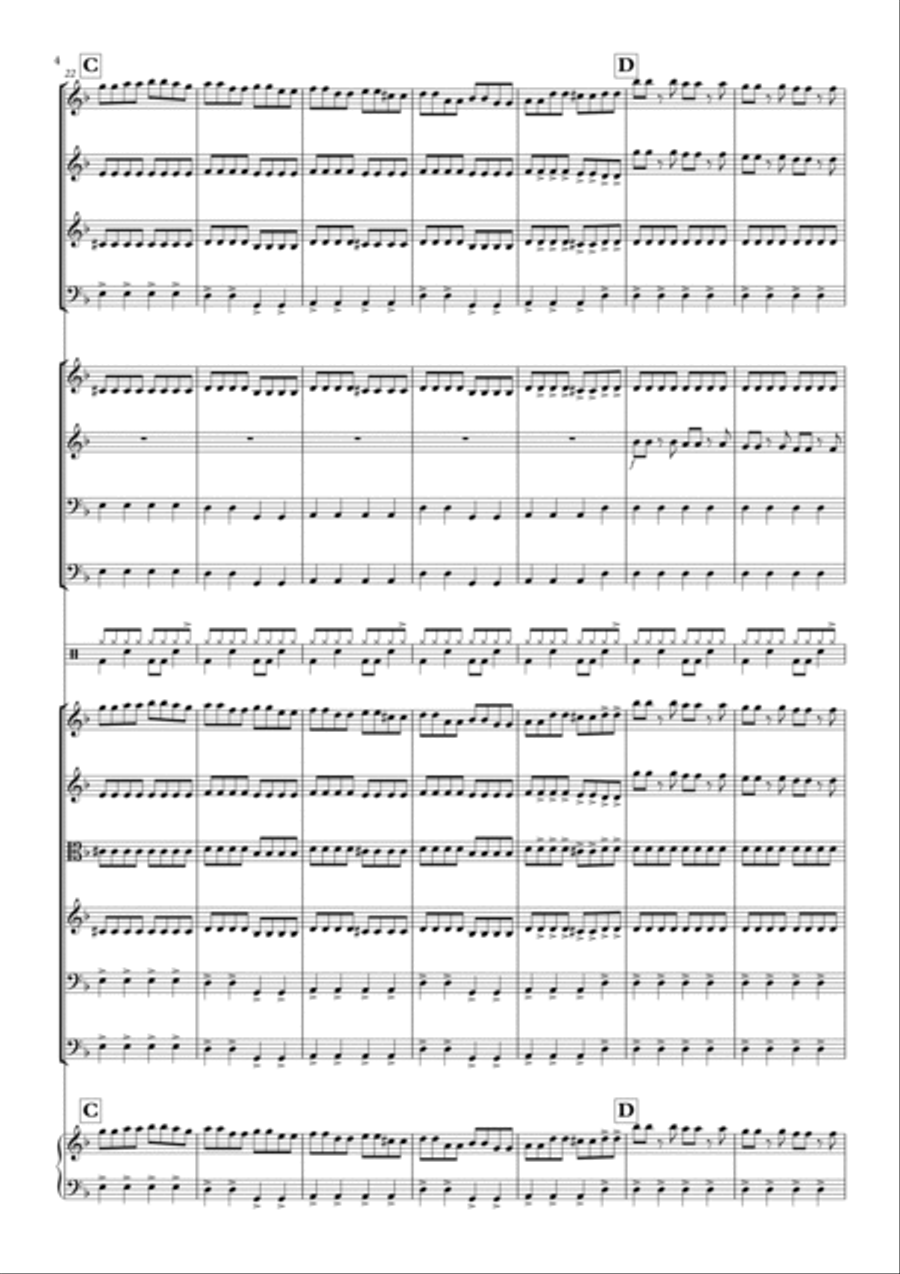 Toccata by Bach Rocks! for School Orchestra Full Orchestra scores gallery preview page 4