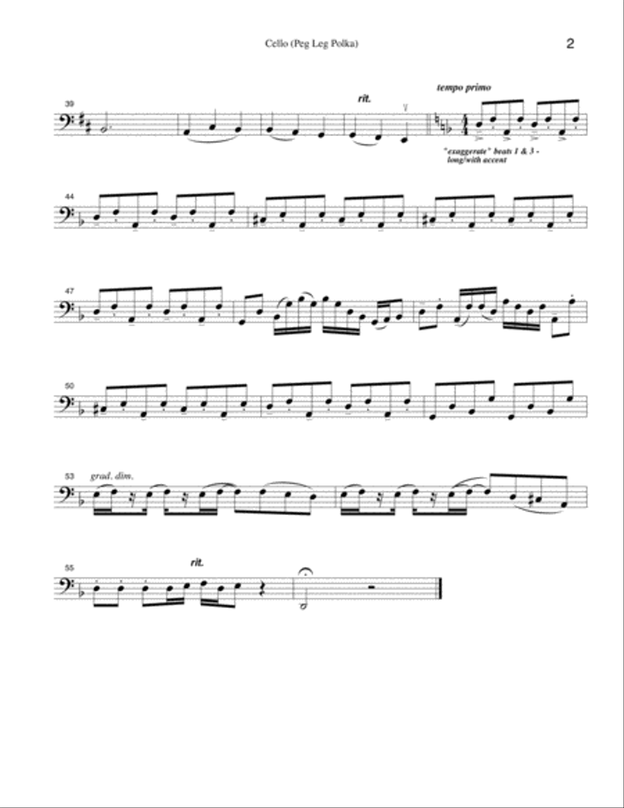 Pegleg Polka Pegleg Polka String Quartet scores gallery preview page 2