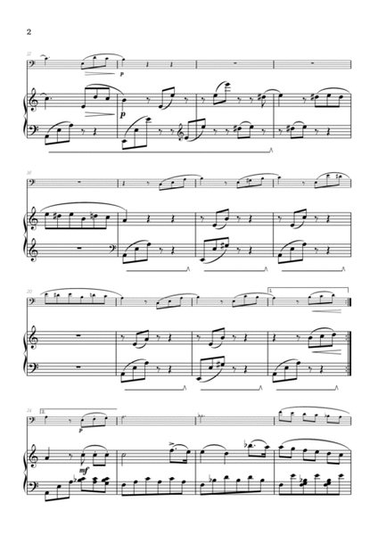 Beethoven • Für Elise / Pour Elise • trombone & piano sheet music image number null