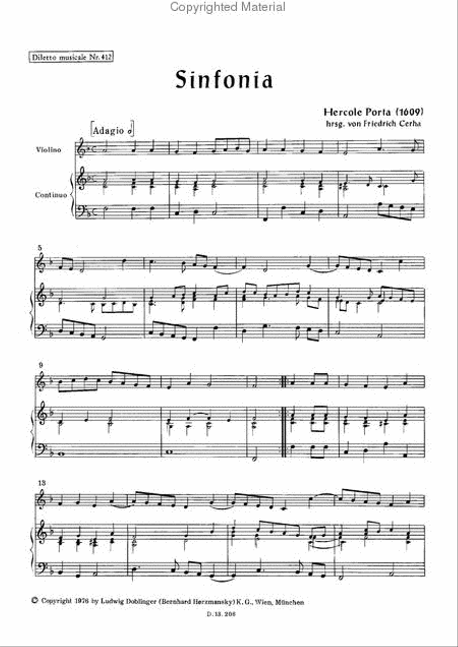Sonata d-moll / Sinfonia Violin Solo scores gallery preview page 2