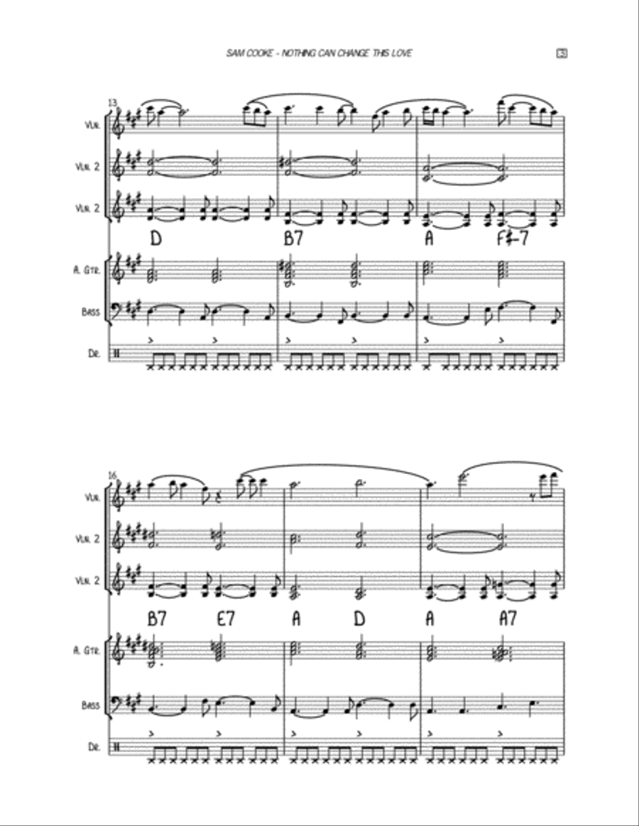 Nothing Can Change This Love Small Ensemble scores gallery preview page 3