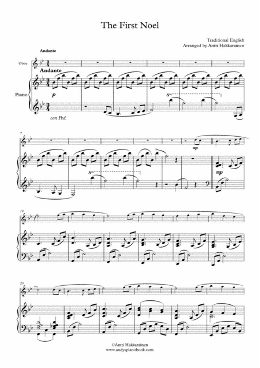 The First Noel - Oboe & Piano Piano scores gallery preview page 2