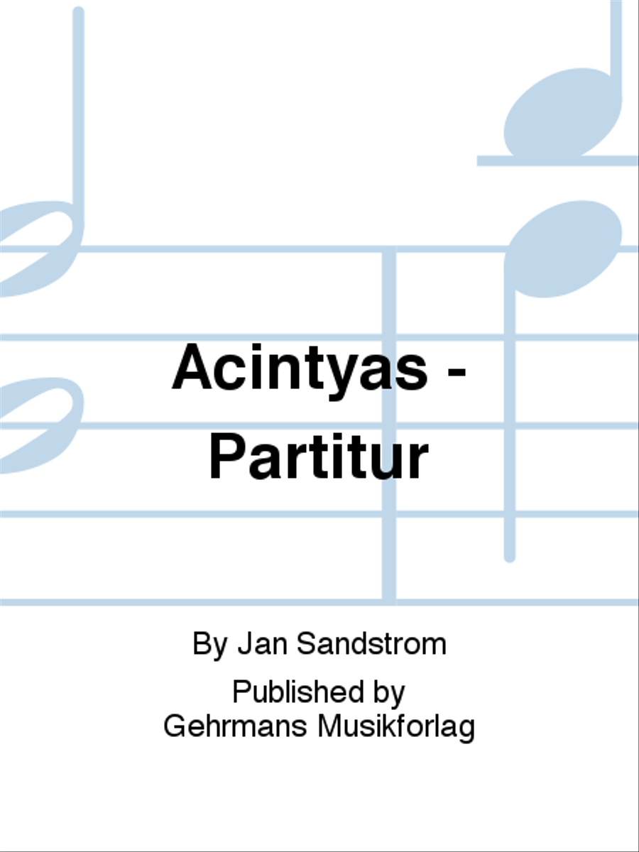 Acintyas - Partitur