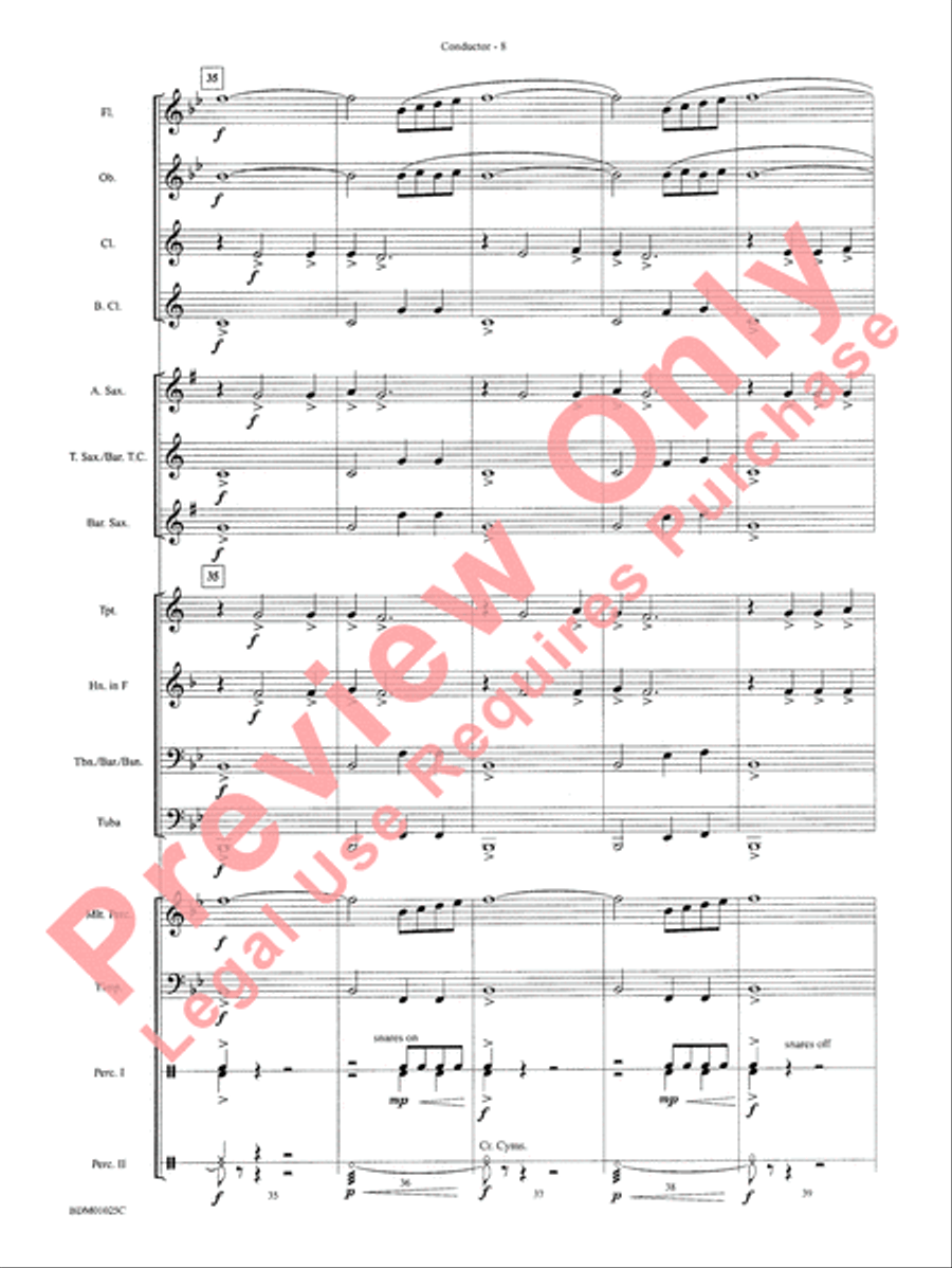Vandivere Fanfare Vandivere Fanfare Concert Band scores gallery preview page 10
