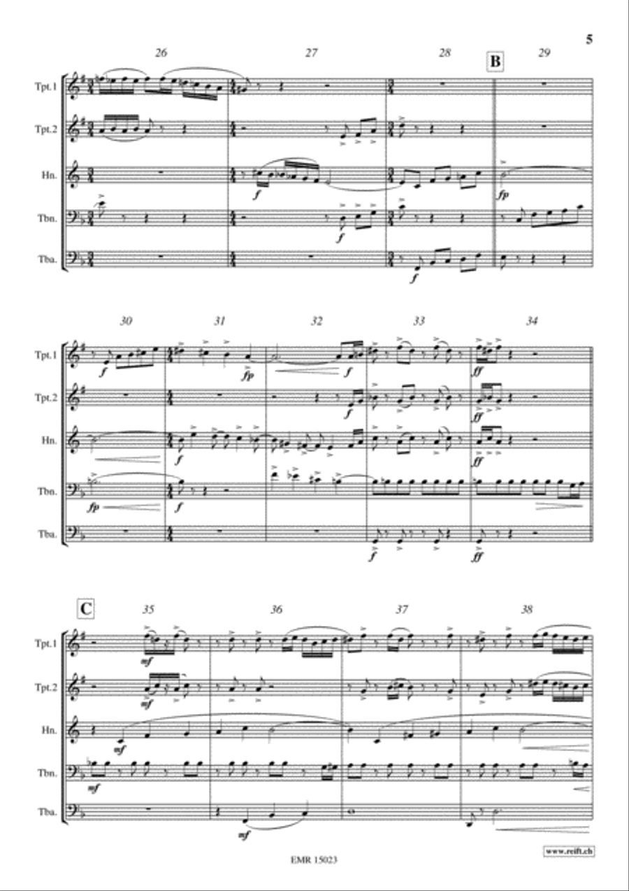 Flash Brass Quintet scores gallery preview page 5