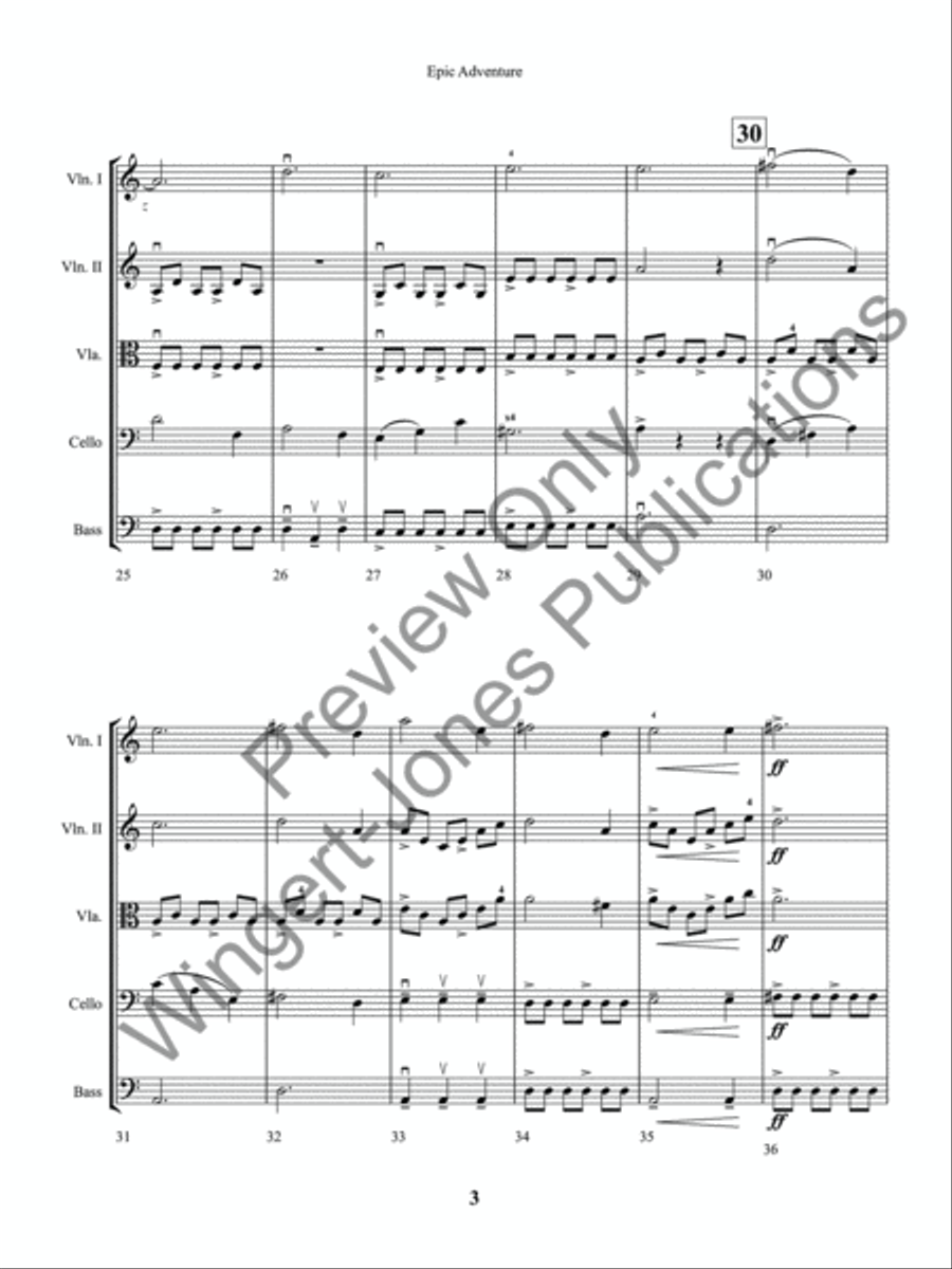 Epic Adventure String Orchestra scores gallery preview page 6