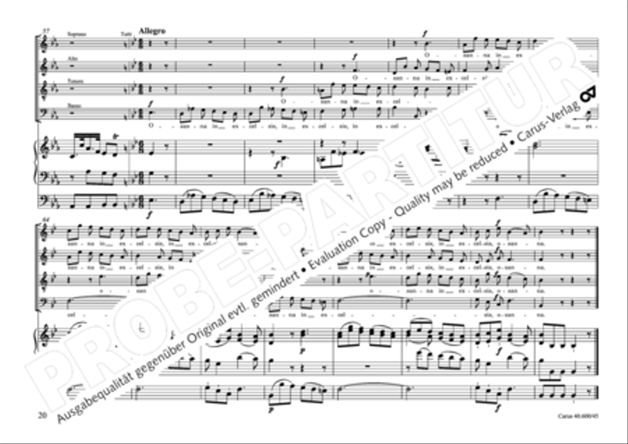 Missa brevis Sti. Joannis de Deo (Kleine Orgelsolomesse) 4-Part scores gallery preview page 21