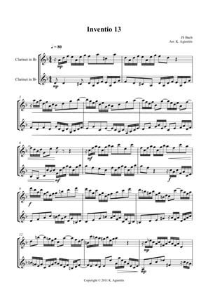 Inventio - Duet for 2 Clarinets