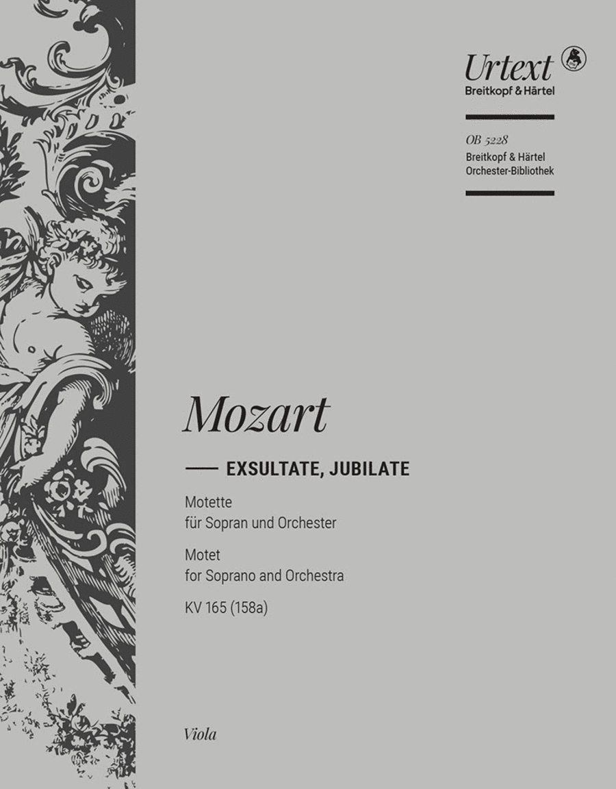 Exsultate, jubilate K. 165 (158a) by Wolfgang Amadeus Mozart Orchestra - Sheet Music