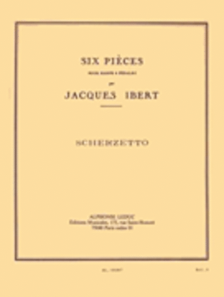 Book cover for Scherzetto No. 2 From Six Pieces For Harp