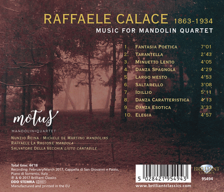 Calace: Music for Mandolin Quartet