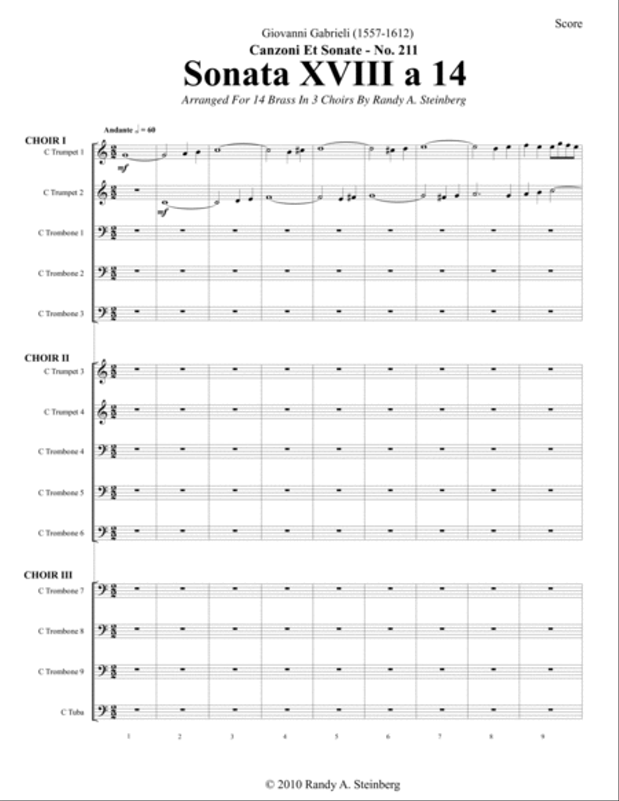 Canzon XVIII a 14 - No. 211 Brass Ensemble scores gallery preview page 4
