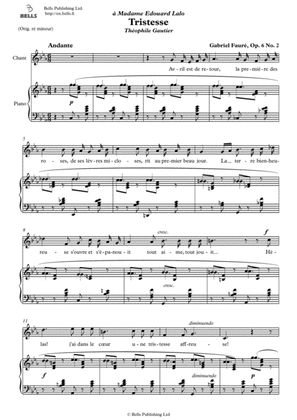 Tristesse, Op. 6 No. 2 (C minor)