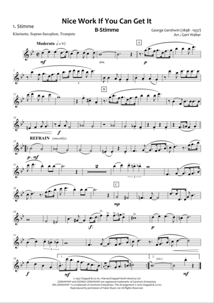 Nice Work If You Can Get It from A DAMSEL IN DISTRESS School and Community scores gallery preview page 6